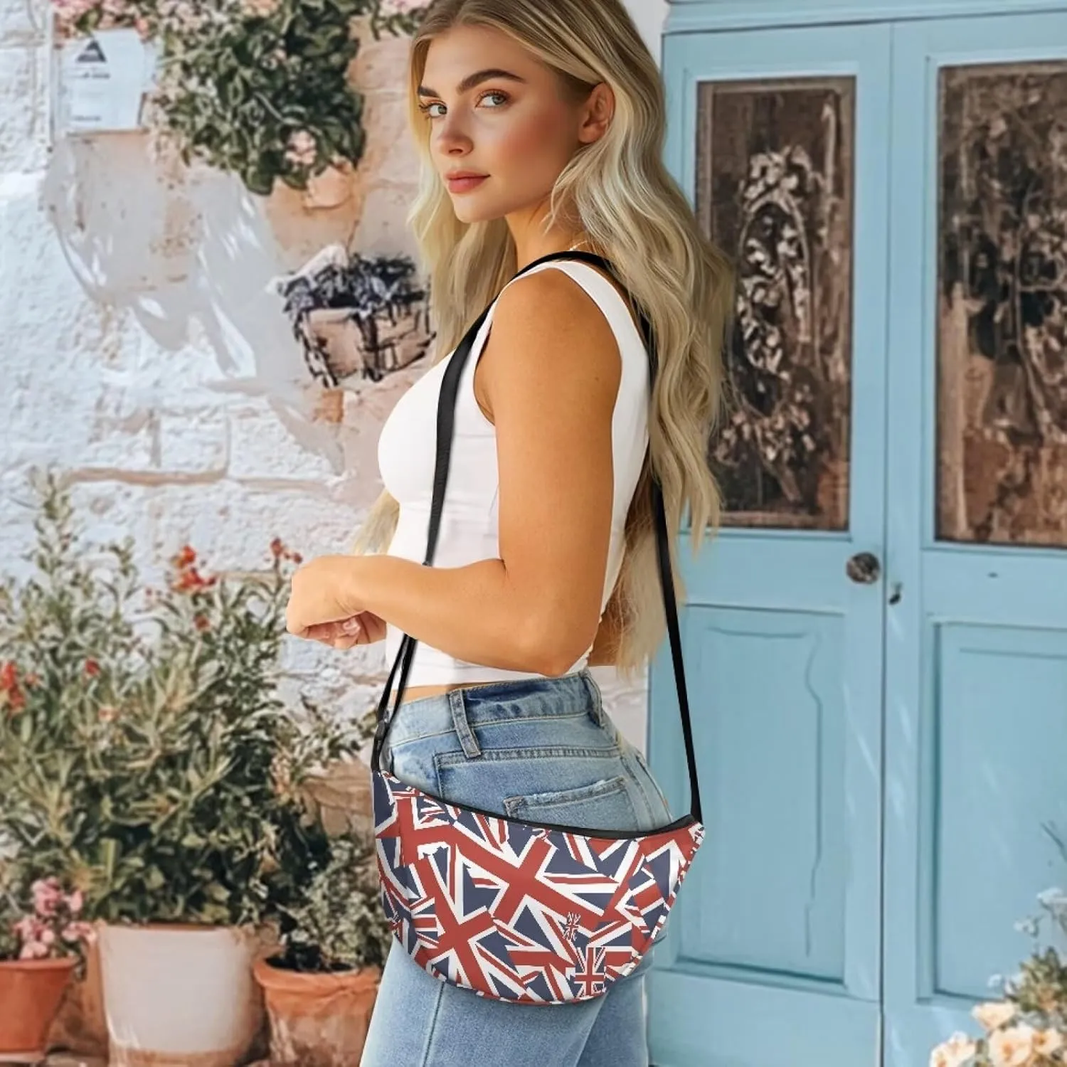 Crescent Moon Bag with Adjustable Shoulder Strap for Women Men Daily Use
