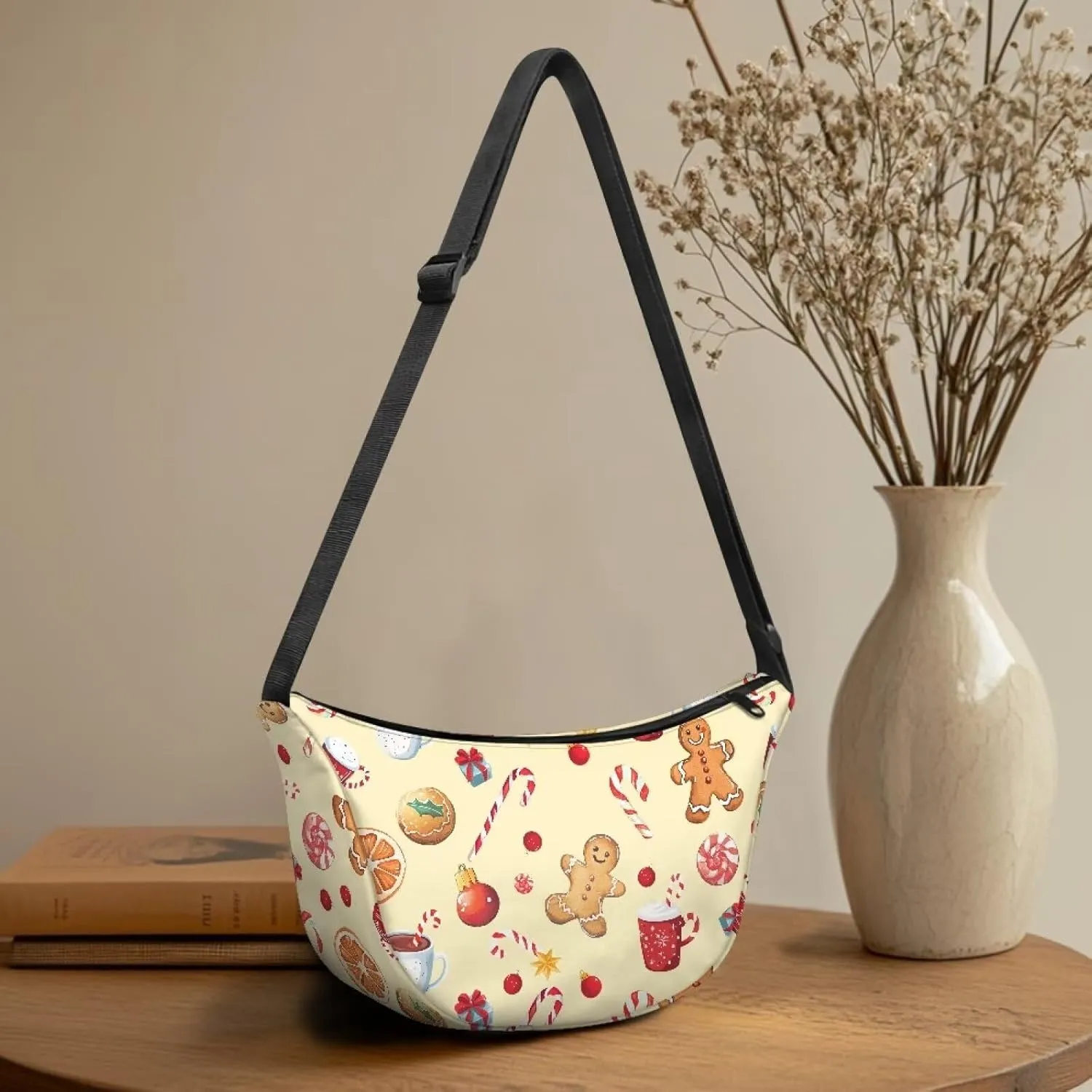 Crescent Moon Bag with Adjustable Shoulder Strap for Women Men Daily Use