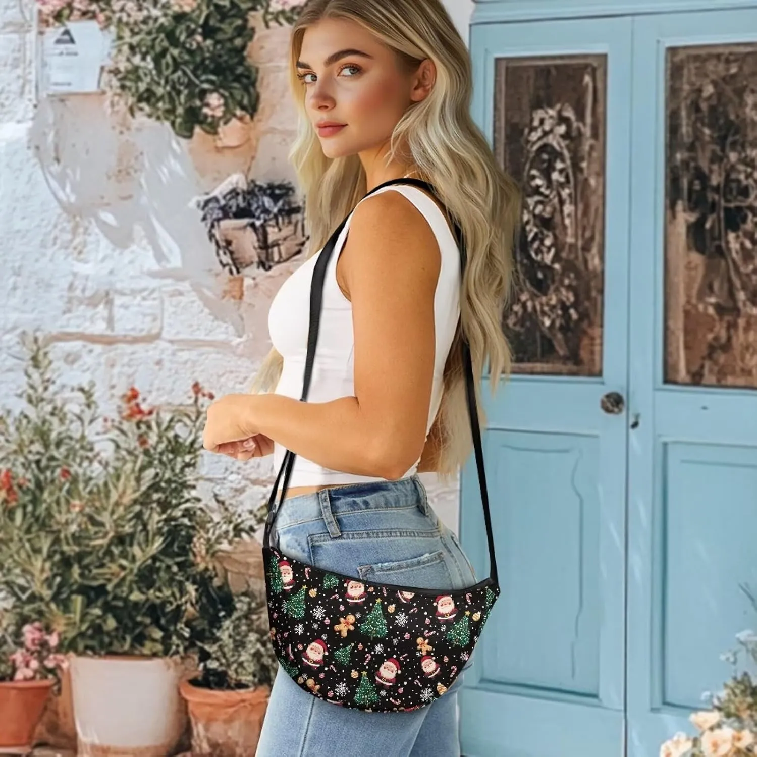 Crescent Moon Bag with Adjustable Shoulder Strap for Women Men Daily Use