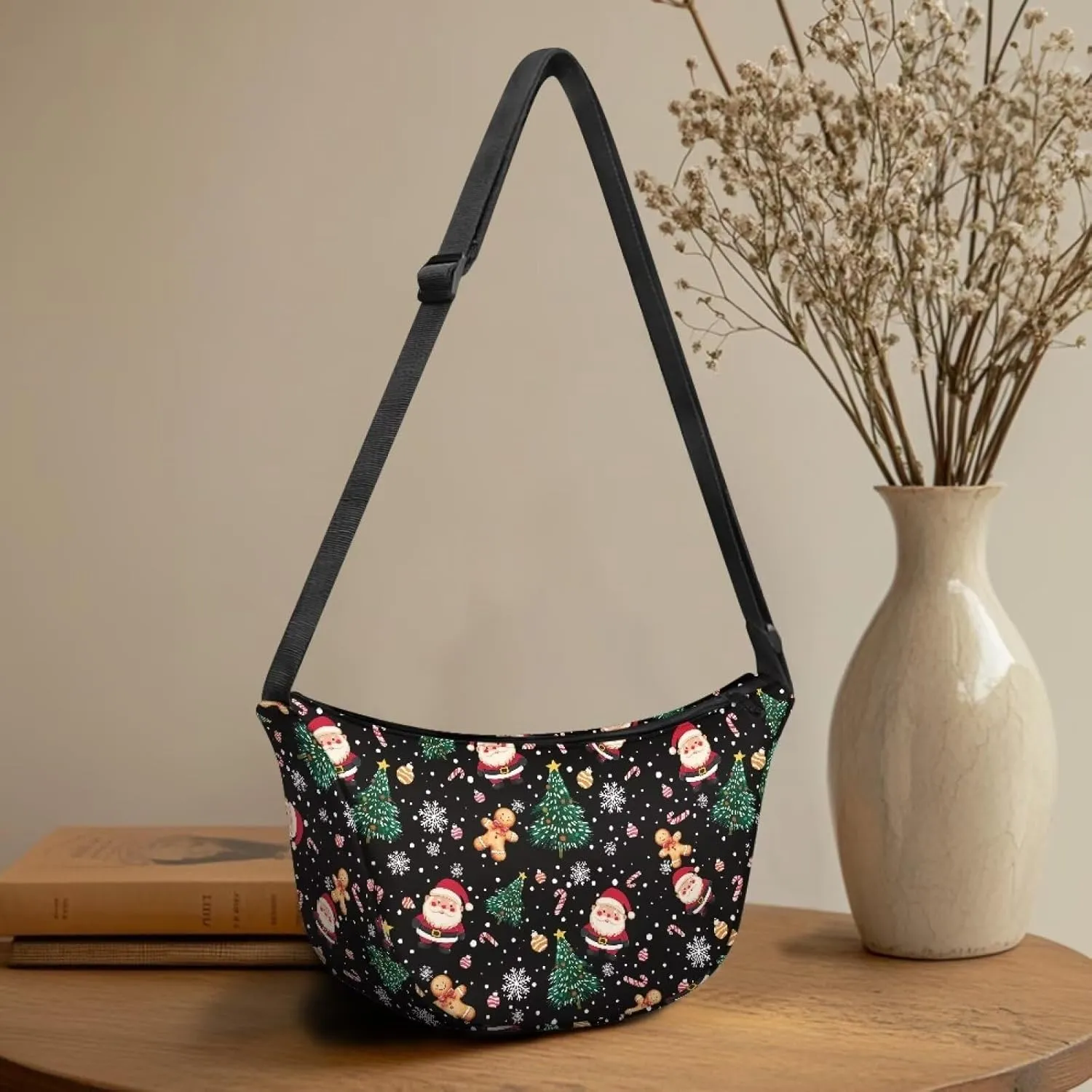 Crescent Moon Bag with Adjustable Shoulder Strap for Women Men Daily Use