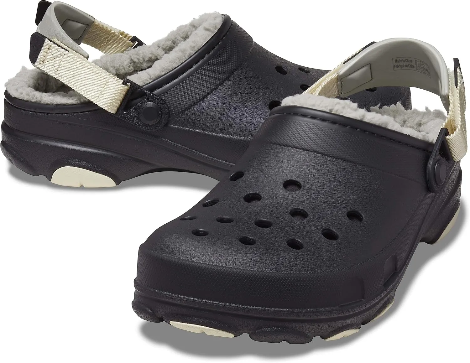Crocs Unisex-Adult All Terrain Lined Clogs with Adjustable Heel Strap