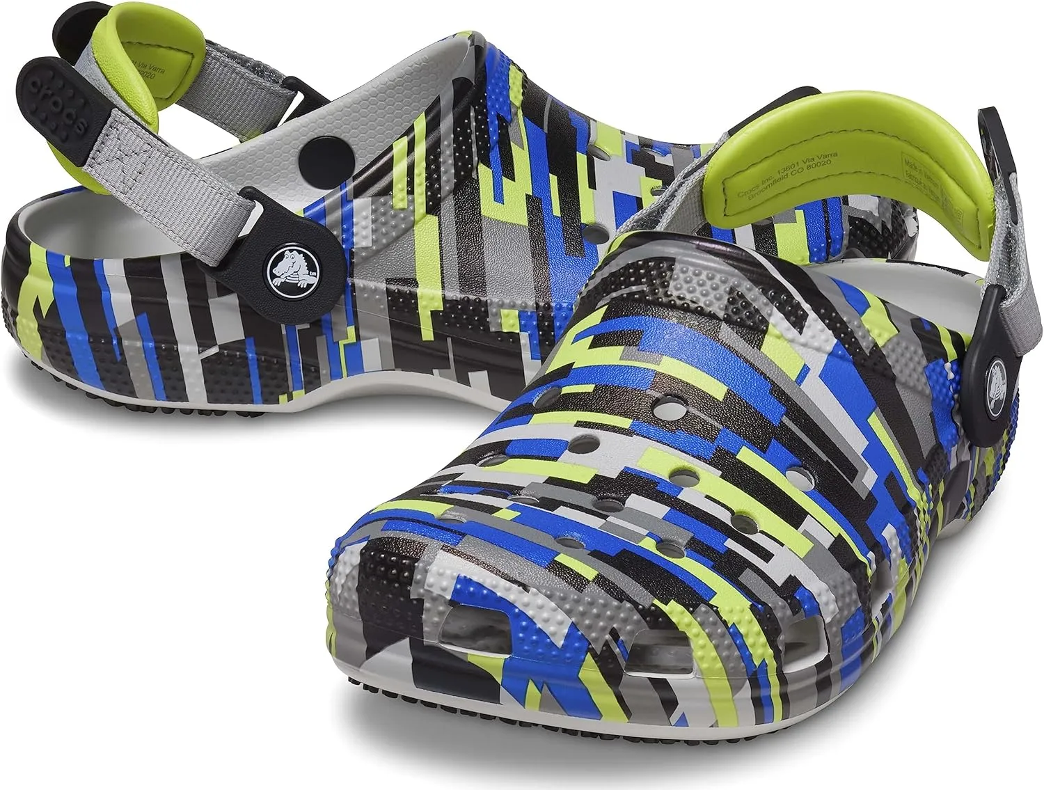Crocs Unisex-Adult Classic Adjustable Slip Resistant Marbled Clog