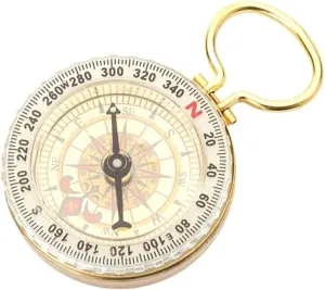 CSCDD Copper Compass Pocket Watch Glow-in-The-Dark Keychain Compass Essential for Outdoor Sports