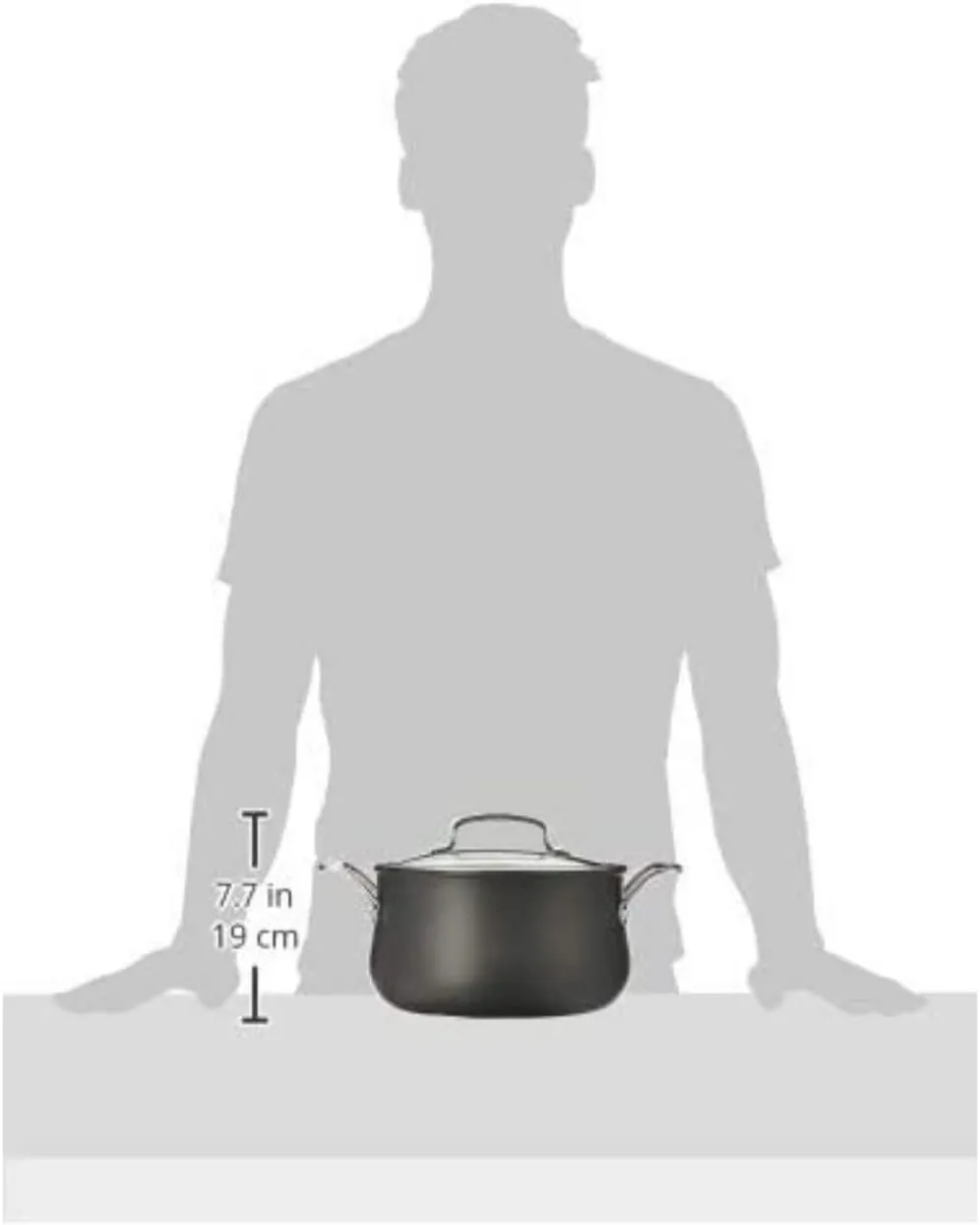 Cuisinart 6445-22 5-Quart Dutch Oven with Cover, Black/Stainless Steel