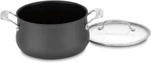 Cuisinart 6445-22 5-Quart Dutch Oven with Cover, Black/Stainless Steel