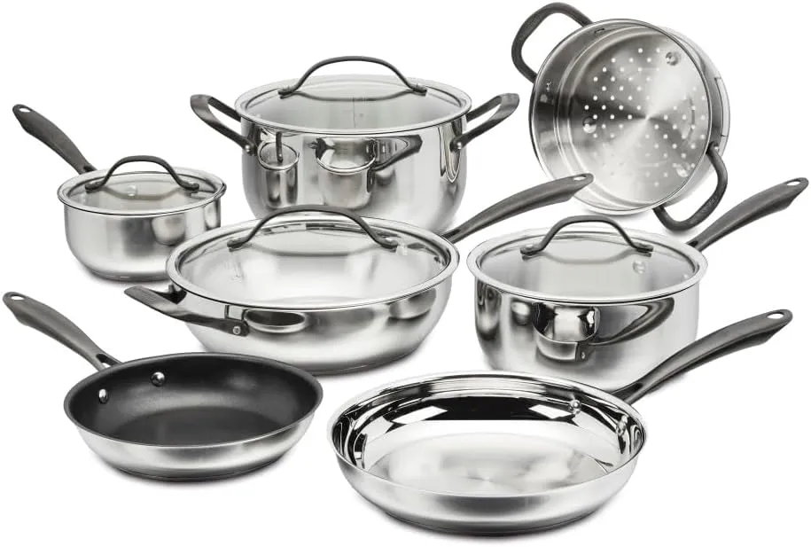 Cuisinart RADIANT PRO 11-Piece Stainless with Brushed Titanium Finish Cookware Set