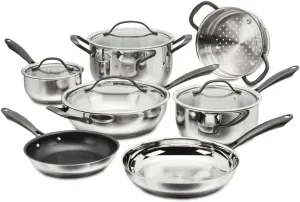 Cuisinart RADIANT PRO 11-Piece Stainless with Brushed Titanium Finish Cookware Set