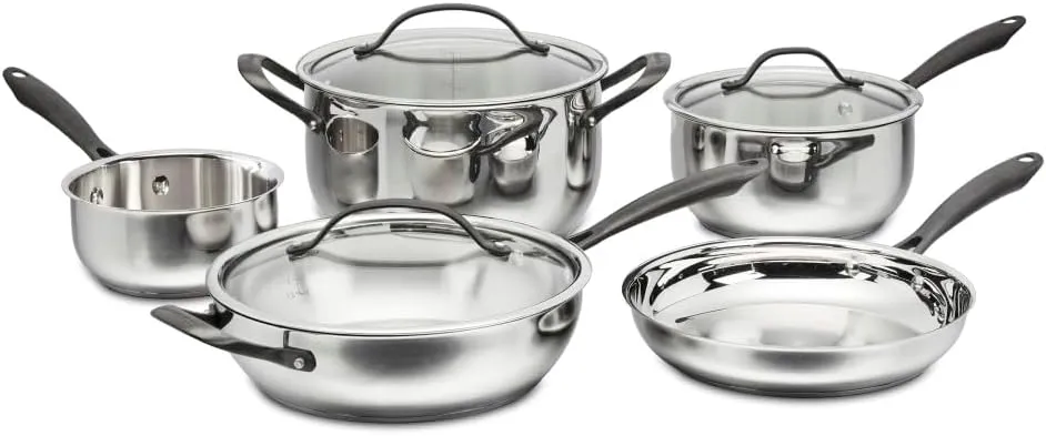 Cuisinart RADIANT PRO 8-Piece Stainless with Brushed Titanium Finish Cookware Set