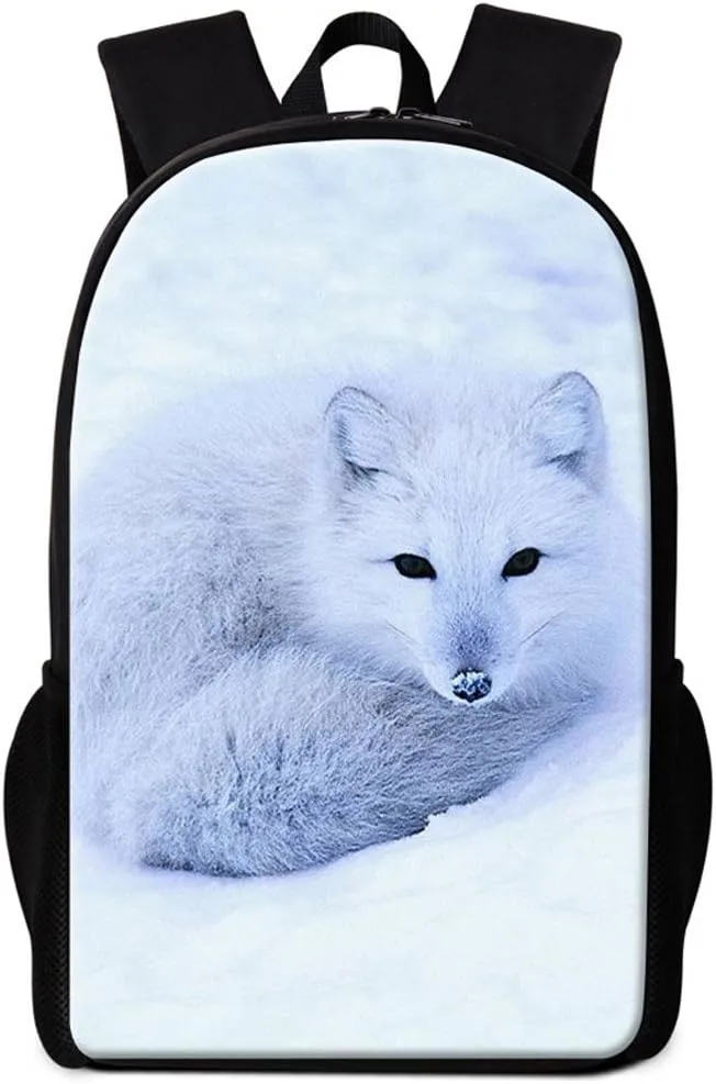 Cute Fox Backpack for Children Cool School Bag Pattern for Girls Boys Day Pack