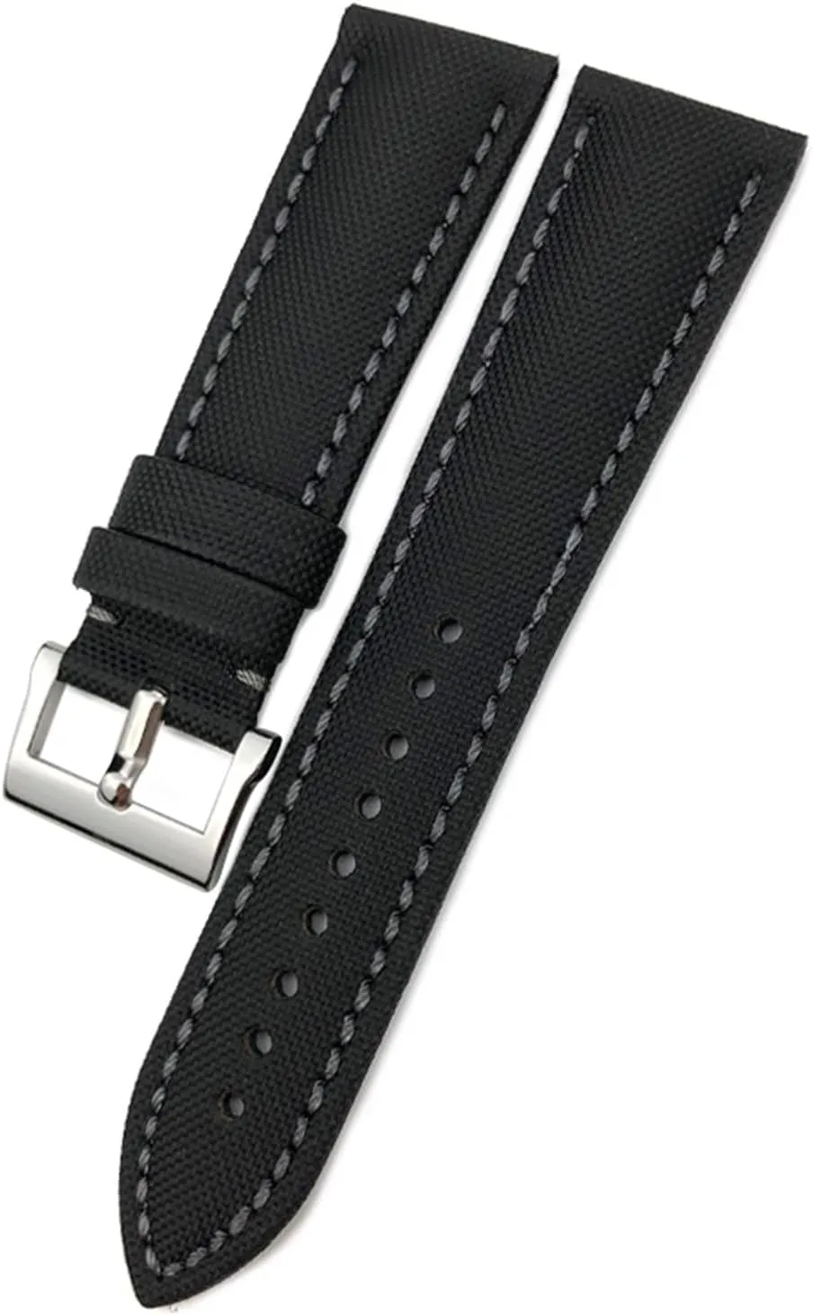 CZKE 23mm Nylon Fiber Leather Canvas Watch Strap Replacement for Blancpain Fifty Fathoms Black Strap Watch Bracelets (Color : Black1, Size : 23mm)