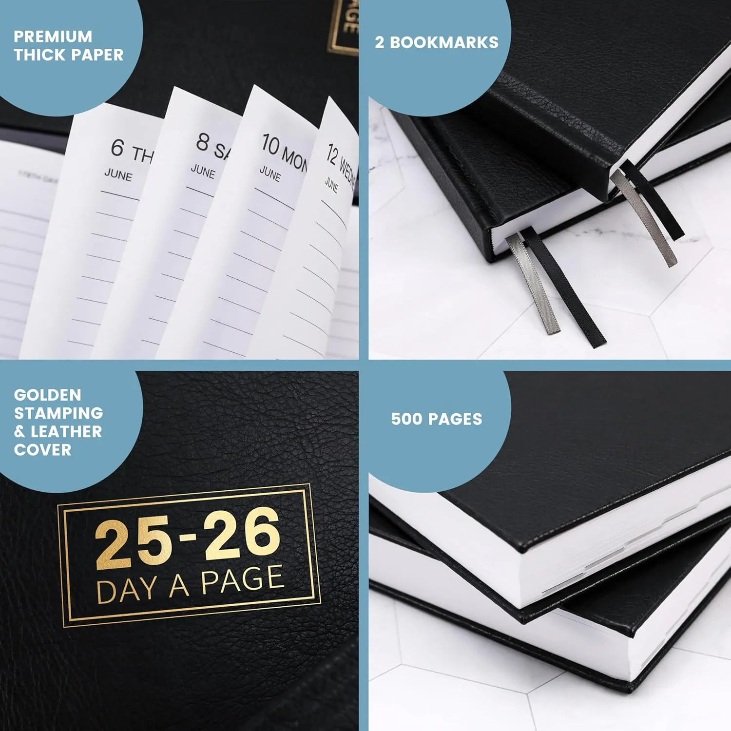 Daily Planner 2025-2026 - Daily Planner 2025-2026 One Page Per Day, Full Page Per Day, Jul 2025 - Jun 2026, 5.8" x 8.4", Agenda for 365 Days