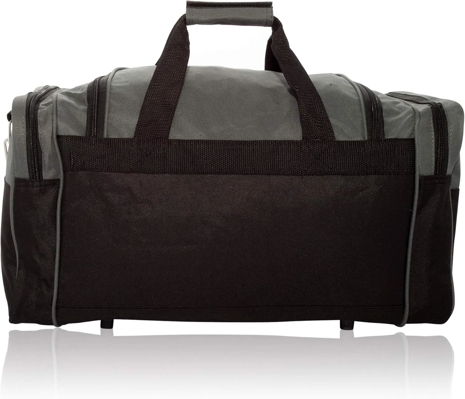 DALIX 21" Blank Sports Duffle Bag Gym Bag Travel Duffel with Adjustable Strap in Gray