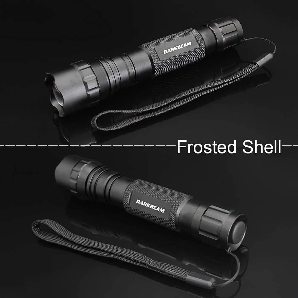 DARKBEAM Green Light Flashlight Tactical LED Rechargeable, Zoomable Portable Handheld Green-Light for Fishing Hunting Detector Astrophotography