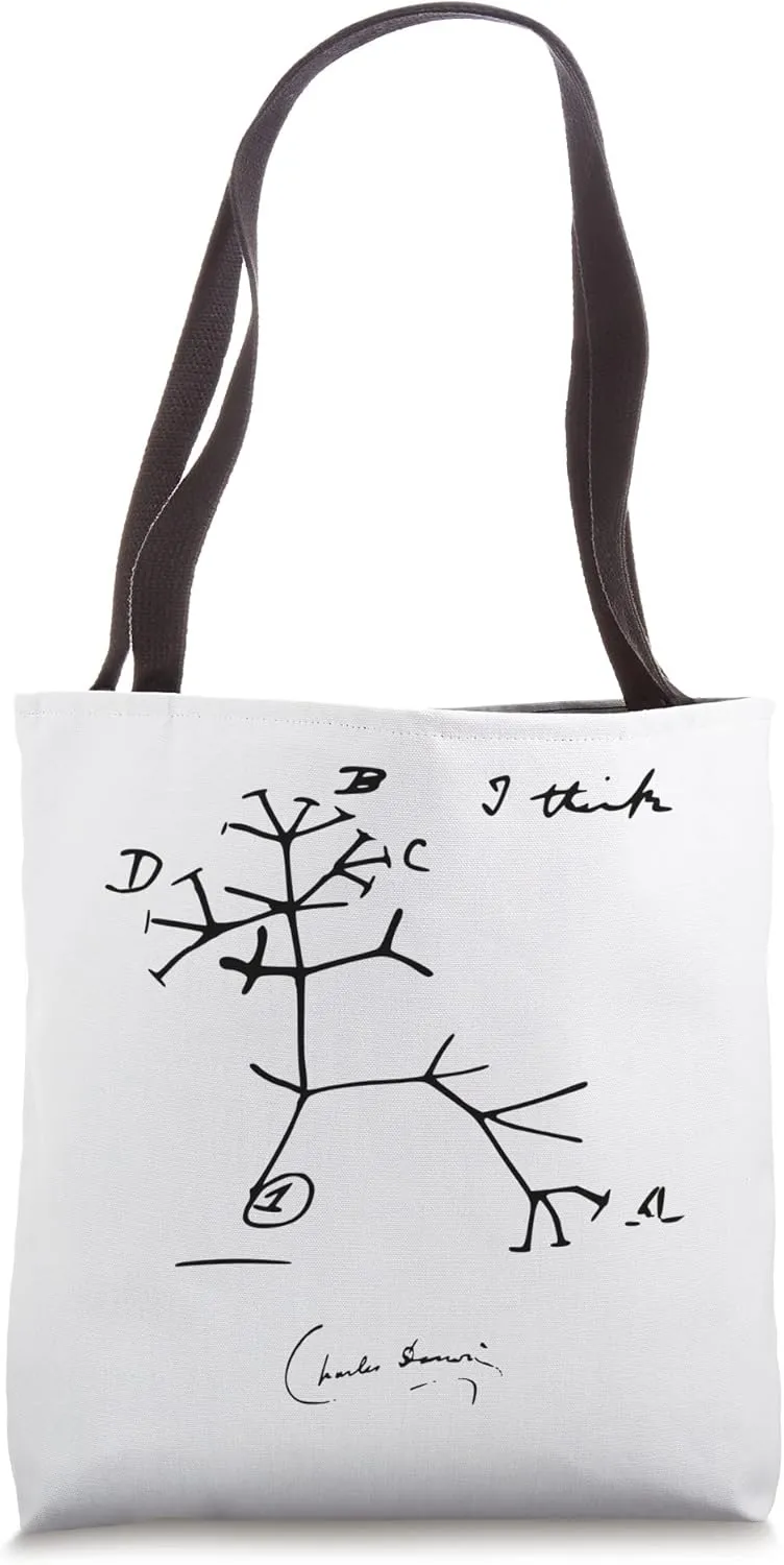 Darwin Tree of Life I Think, Charles Darwin Tote Bag