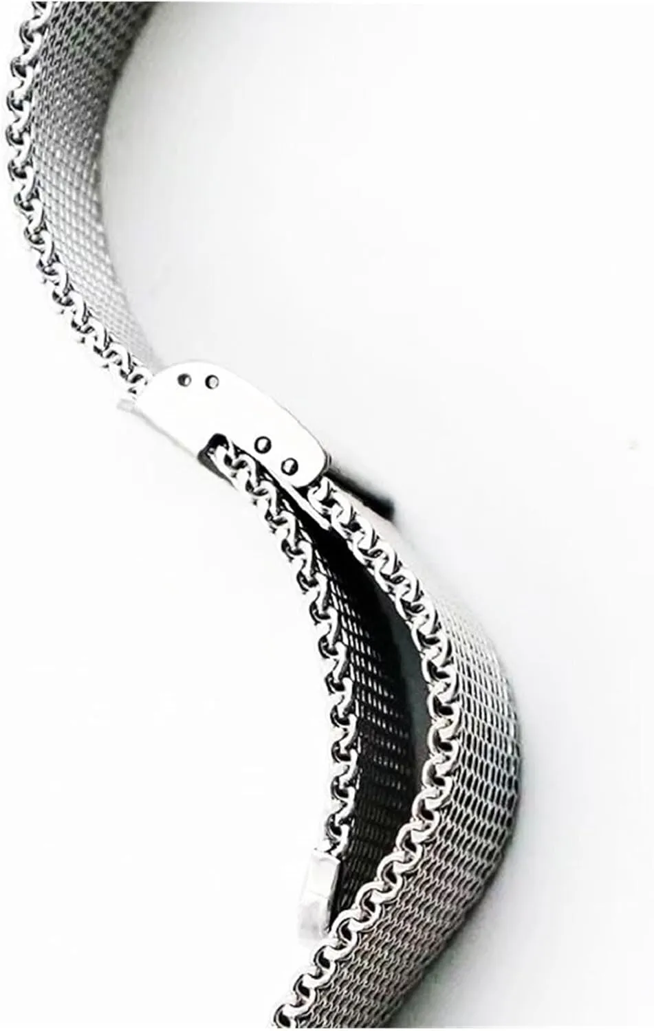 DASEB Steel Stainless Steel Strap 18mm 20mm 22mm 24mm 1.0 Thick Wire Mesh Strap Adjustable Length Watch Accessories Watchbands