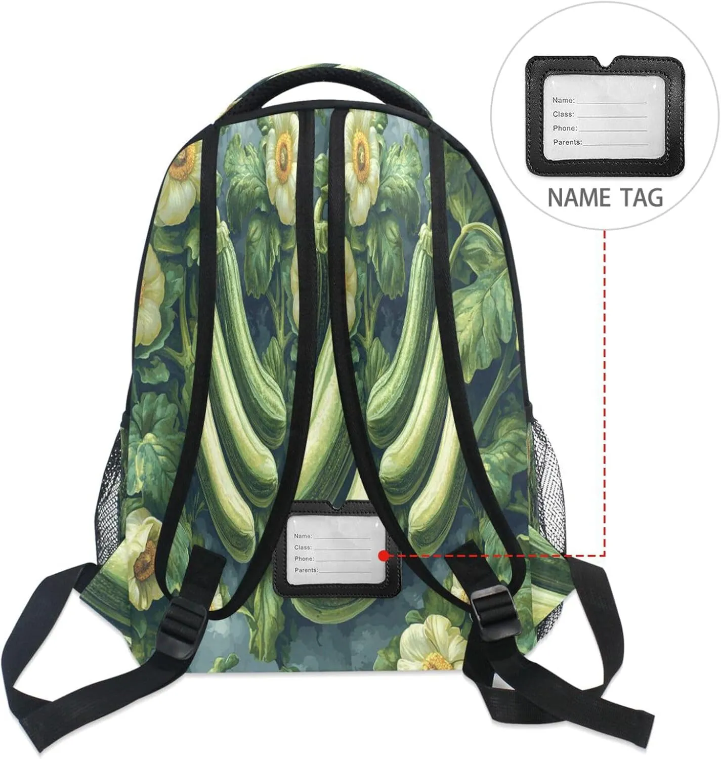 Day Backpack for Teacher Nurse Fashion Outdoor Backpack with Chest Strap for Travel Trip Zucchini Genesis Style