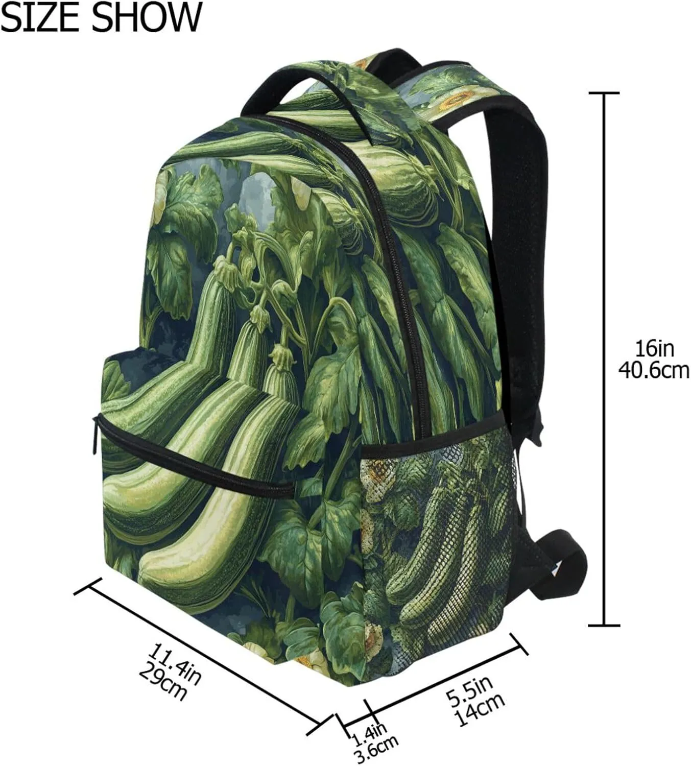 Day Backpack for Teacher Nurse Fashion Outdoor Backpack with Chest Strap for Travel Trip Zucchini Genesis Style