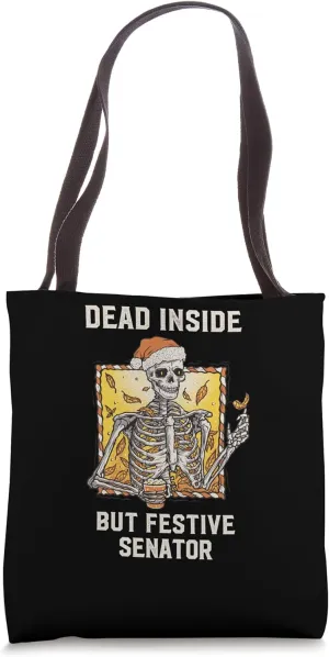Dead Inside Festive Senator Christmas Tote Bag