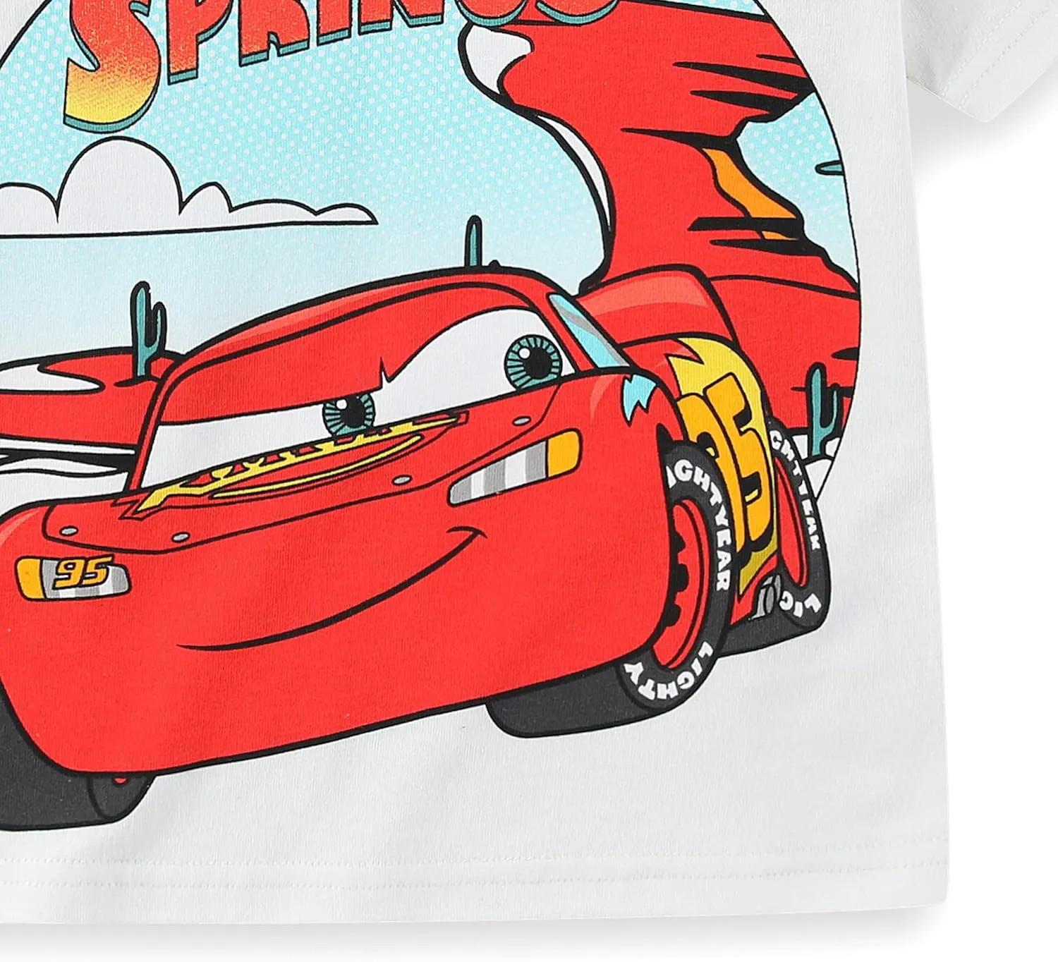 Disney Cars Lightning McQueen Boys 2 Piece Short Sleeve T-Shirt and Shorts Set for Toddlers