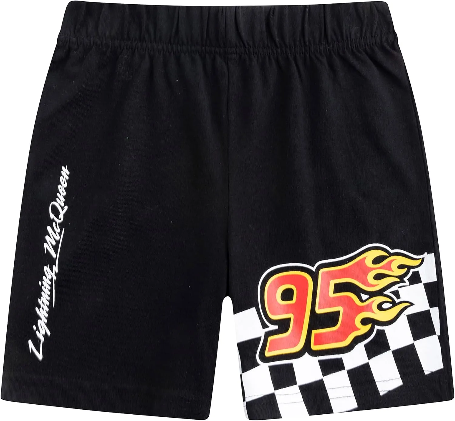 Disney Cars Lightning McQueen Boys Short Sleeve T-Shirt and Shorts 2 Piece Set for Toddlers to Big Kids