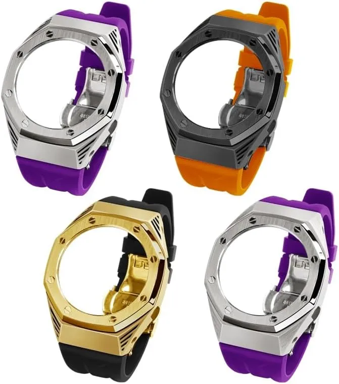 DIY Modification Kit For GA2100 GA2110 Transparent PC Case For GAB2100 2110 Rubber Strap Cover Replacement Accessories watch strap