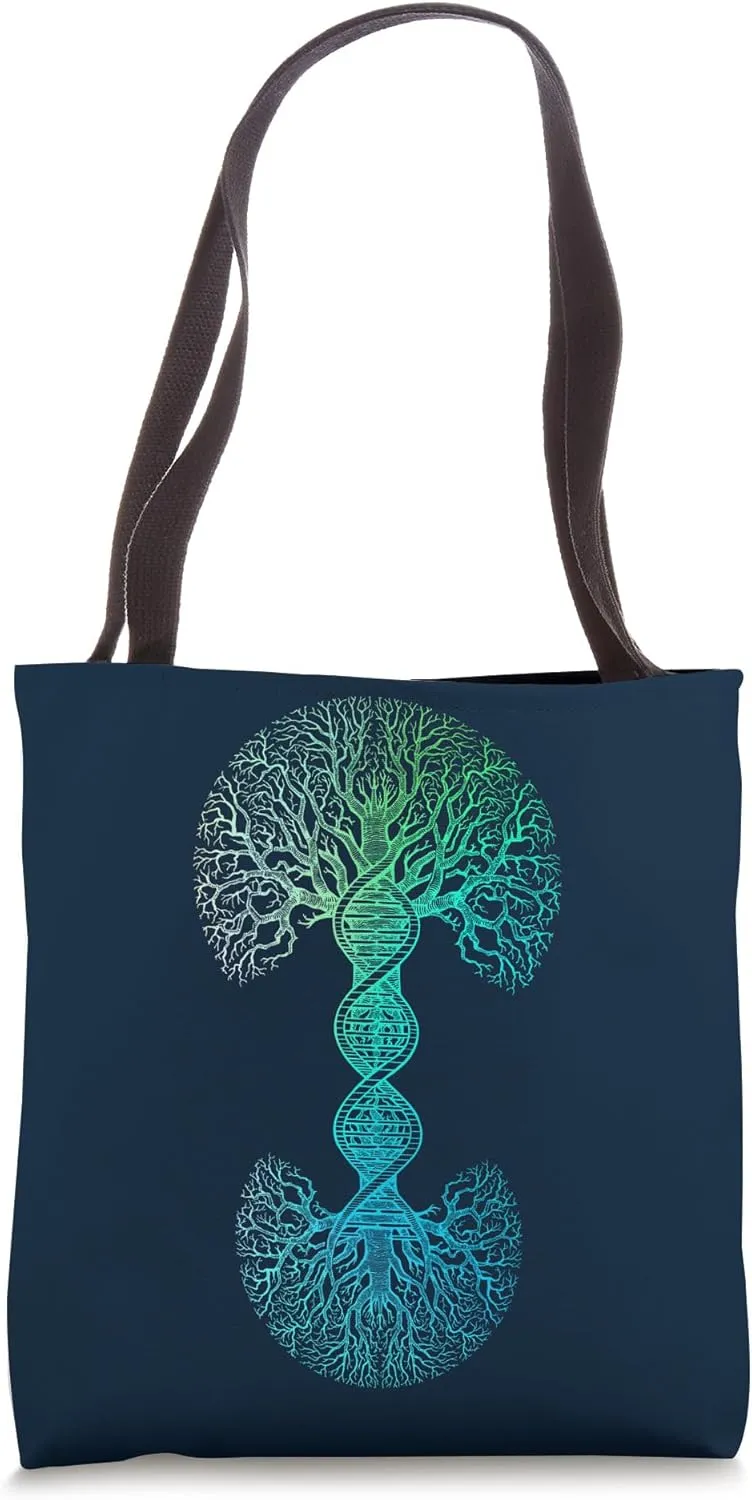 DNA Tree Of Life Science of Genetics Earth Day Genealogy Tote Bag