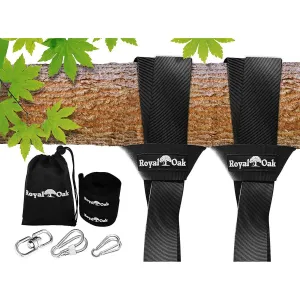 EASY HANG (1.2m) TREE SWING STRAP KIT - Holds 2000kg. - 2 Heavy Duty Carabiners - Bonus Spinner - Perfect for Hammocks and Swings - 100% Waterproof - Easy Picture Instructions - Carry Bag Included ...