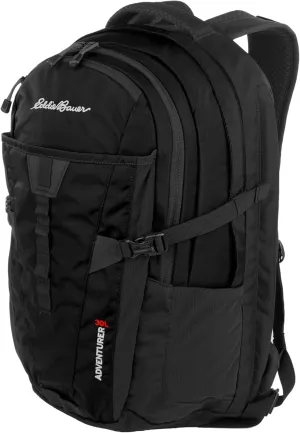 Eddie Bauer Backpack with Organization Compartments and Hydration/Laptop Compatible Sleeve, Adventurer-Black, 30L