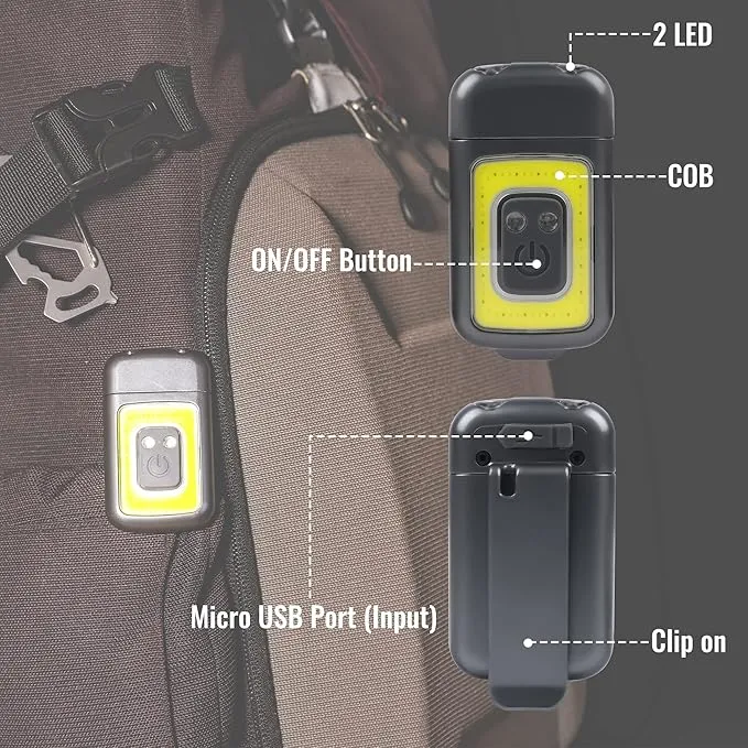 EGUKU Running Light, Clip On Running Lights for Runners at Night 5 Light Modes USB Rechargeable LED Lights Wearable Small Lightweight Jogging Lights for Outdoor Running Jogger Walking Patent Pending