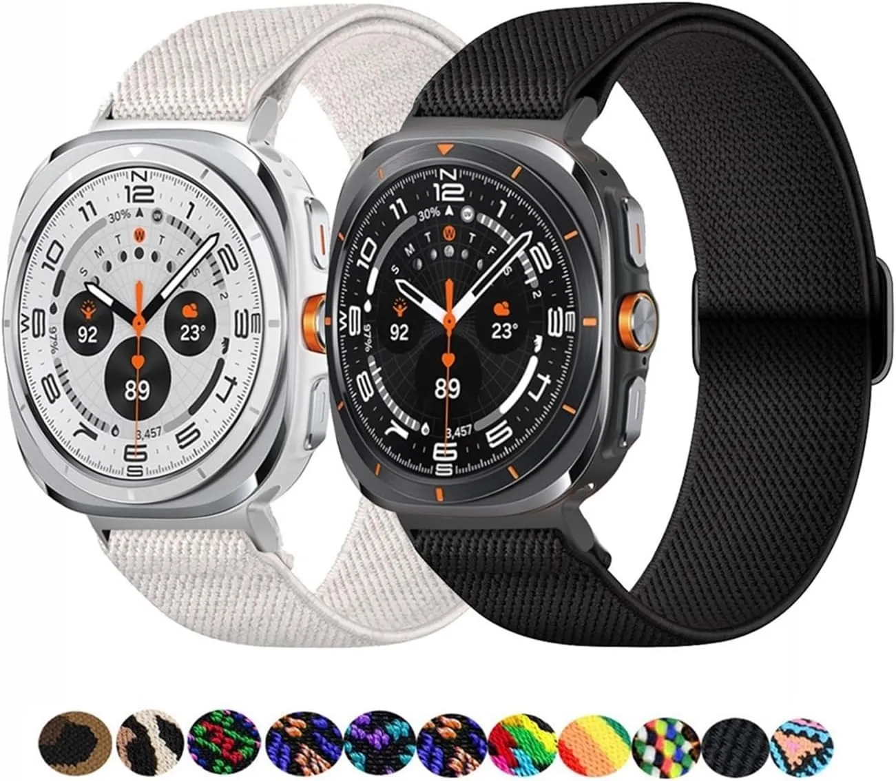 Elastic nylon strap For Samsung Watch Ultra 47mm strap with adjustable loop strap for GALAXY WATCH 7 ULTRA 47MM Bracelet Accessories