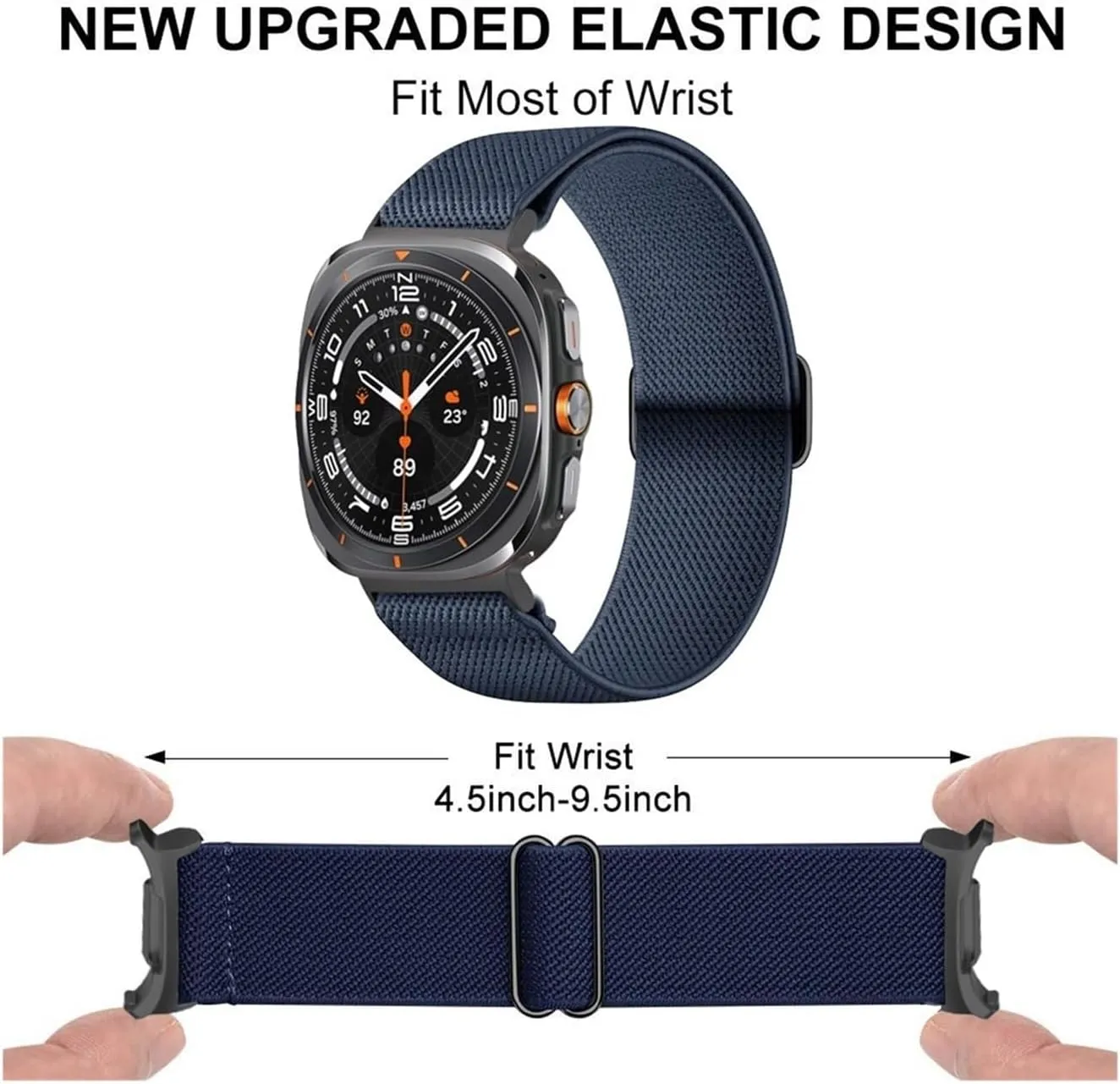 Elastic nylon strap For Samsung Watch Ultra 47mm strap with adjustable loop strap for GALAXY WATCH 7 ULTRA 47MM Bracelet Accessories