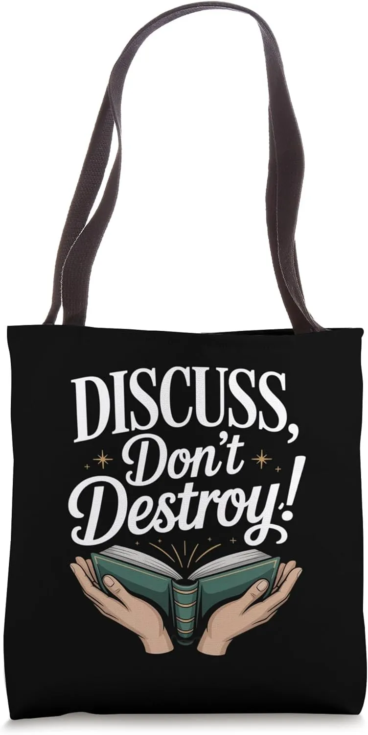 Empowering Book Discussion Quote Tote Bag