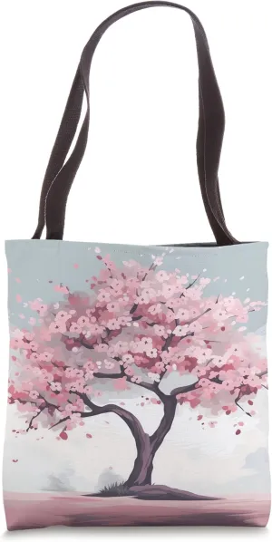 Enigmatic Blooms Ethereal Pastel Cherry Blossom Treasures Tote Bag