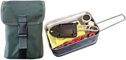 ESEE - Large Tin Survival Kit and Pouch - OD Green