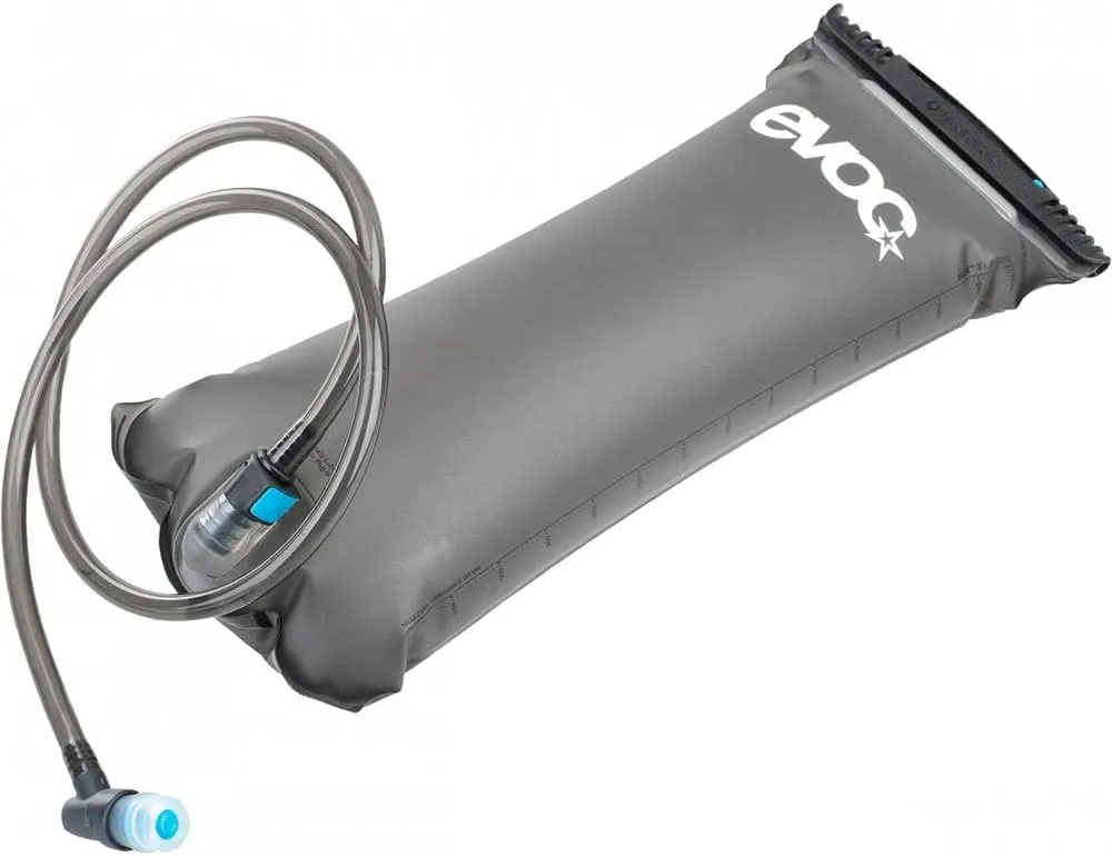 EVOC Hydration Bladder Backpack Hydration Bladder (2 or 3 litres, Leak-Proof, Easy to Fill, Flexible Tube, Bite Valve, Easy Cleaning, Non-Toxic), Carbon Grey