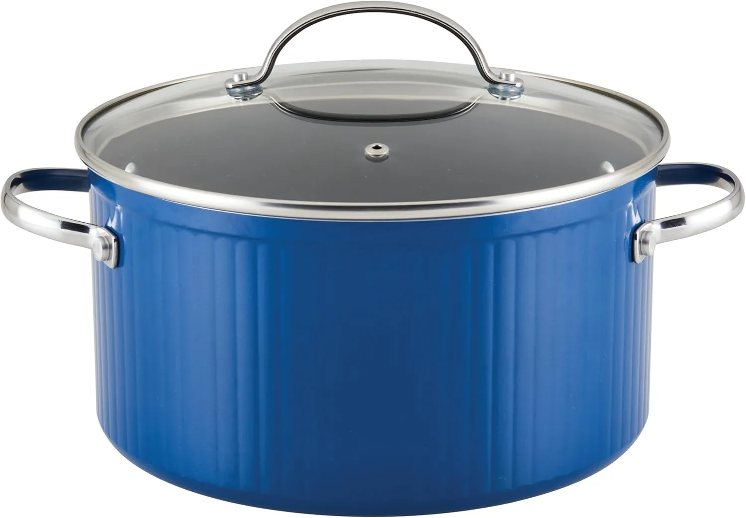 Farberware Style Nonstick Cookware Stockpot, 6 Quart, Blue