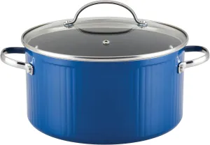 Farberware Style Nonstick Cookware Stockpot, 6 Quart, Blue