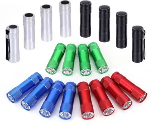 FASTPRO 20-Pack 100 Lumen Super Bright Aluminum LED Flashlights Set, with AAA Dry Batteries Included and Pre-Installed