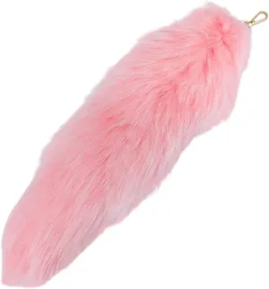 Faux Fur Fox Tail KeyChain for Women Therian Costume Cosplay Handbag Fashion Charm Wolf Tail Keychain Gift for Party