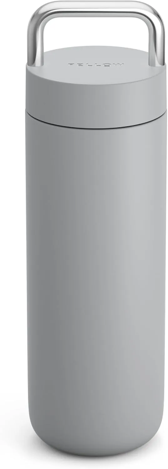 Fellow 20 oz Carter Carry Vacuum Insulated Tumbler for Water, Tea, Coffee, Smoothies, & more - Stainless Steel - Keeps Heat for 12 Hours/Stays Cold for 24 Hours-Leak-Proof Seal-Slim Width - Matte Grey