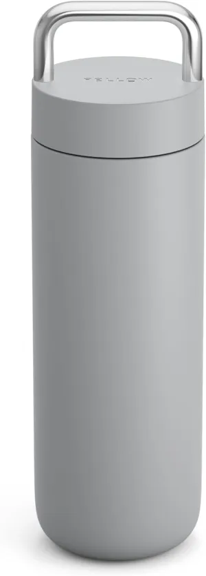 Fellow 20 oz Carter Carry Vacuum Insulated Tumbler for Water, Tea, Coffee, Smoothies, & more - Stainless Steel - Keeps Heat for 12 Hours/Stays Cold for 24 Hours-Leak-Proof Seal-Slim Width - Matte Grey