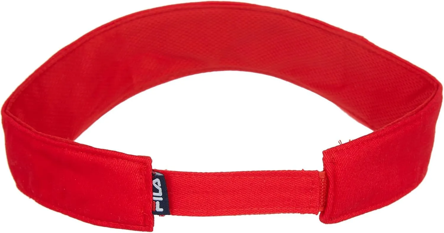 FILA Heritage Logo Adjustable Strap Curved Brim Visor
