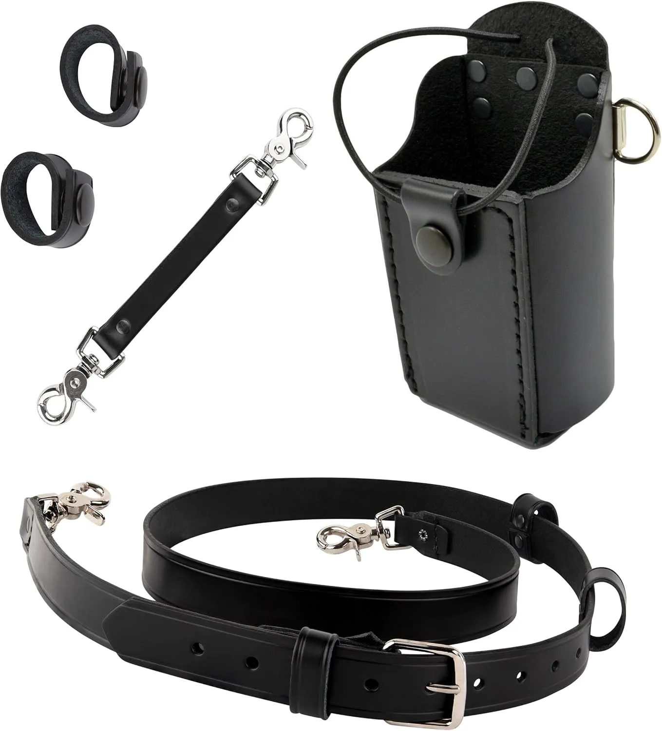 Firefighter Bundle- Anti-Sway Strap for Radio Strap, Radio Strap/Belt, Firefighter's Radio Holder Improved with Metal Rivets