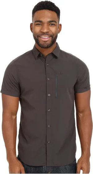Fjällräven Abisko Hike Short Sleeve Shirts for Men Offers Breathable, Stand Collar, and Two Button-Close Chest Pockets