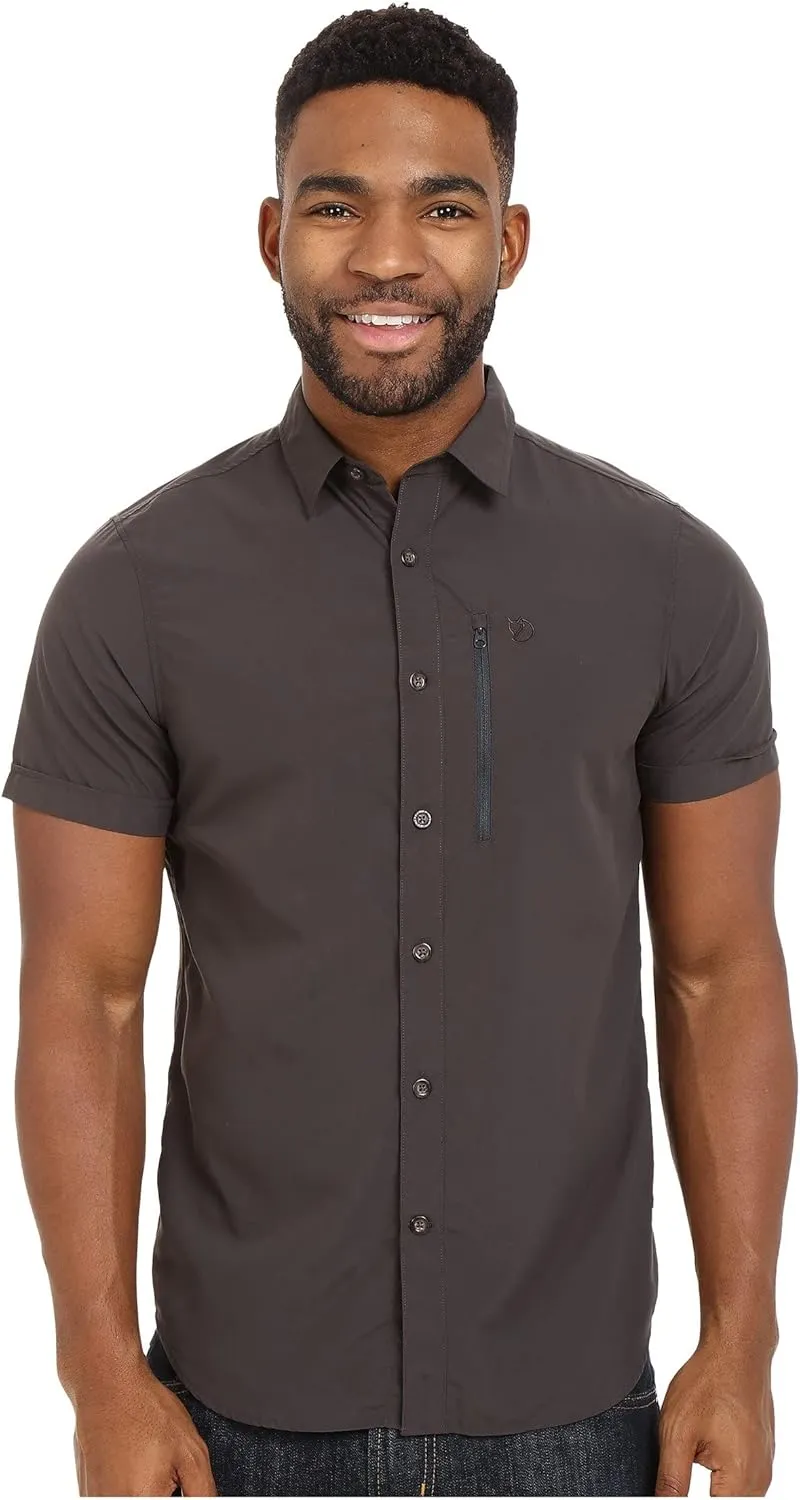 Fjällräven Abisko Hike Short Sleeve Shirts for Men Offers Breathable, Stand Collar, and Two Button-Close Chest Pockets