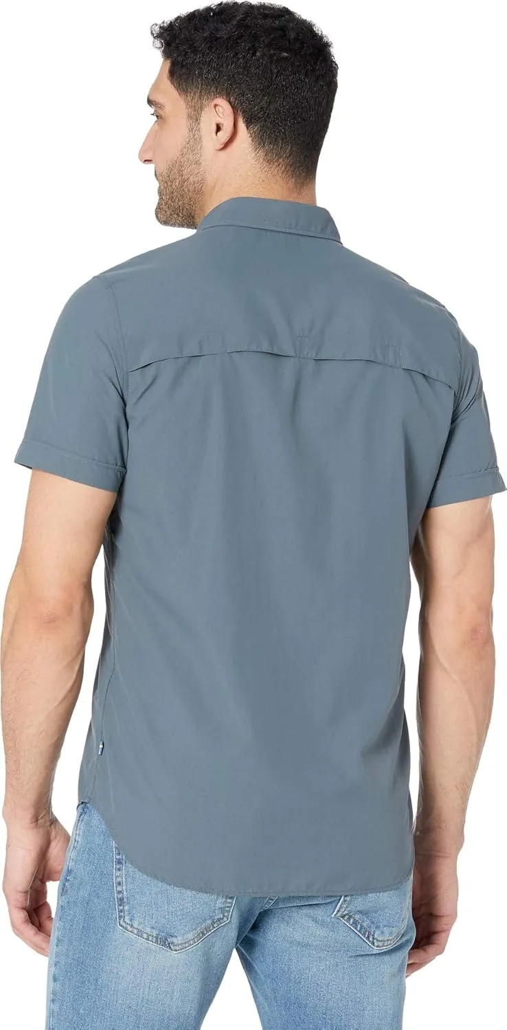 Fjällräven Abisko Hike Short Sleeve Shirts for Men Offers Breathable, Stand Collar, and Two Button-Close Chest Pockets