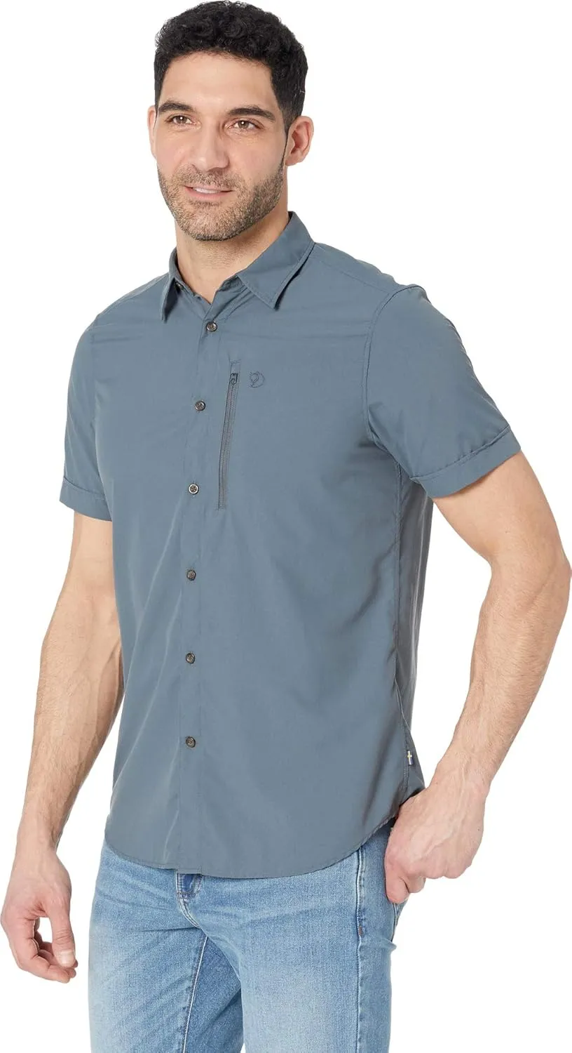 Fjällräven Abisko Hike Short Sleeve Shirts for Men Offers Breathable, Stand Collar, and Two Button-Close Chest Pockets