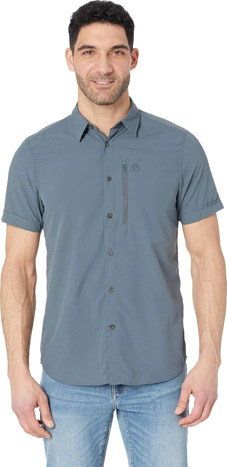 Fjällräven Abisko Hike Short Sleeve Shirts for Men Offers Breathable, Stand Collar, and Two Button-Close Chest Pockets