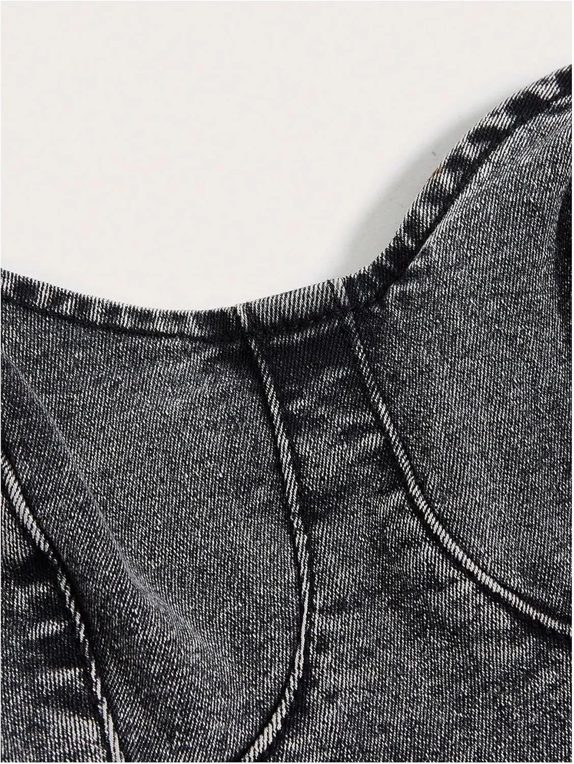 Floerns Women's Adjustable Spaghetti Strap Button Up Mini Denim Bodycon Dress