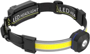 Floodlight Patch USB Charging Headlight with Red Light Warning Outdoor Mini Headlight with COB Headlight